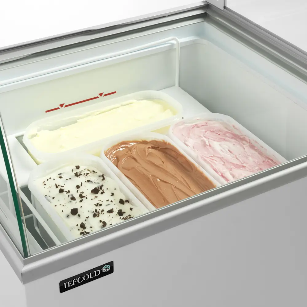 TEFCOLD IC201SC + CANOPY Scoop Ice Cream Display w/Basket - Image 3