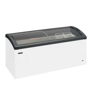 Elcold FOCUS 171 GREY Sliding Curved Glass Lid Chest Freezer