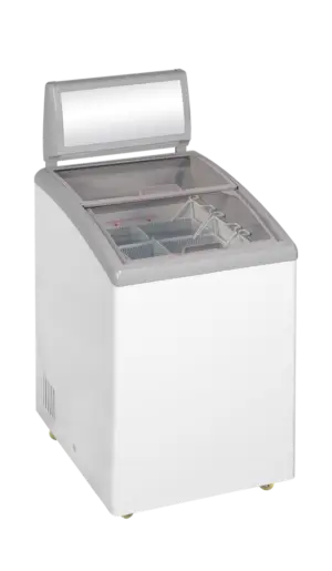 TEFCOLD IDC152C-W1 Sliding Curved Glass Lid Chest Freezer
