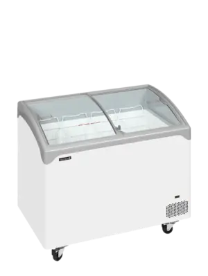 TEFCOLD NIC301SCEB Sliding Curved Glass Lid Chest Freezer