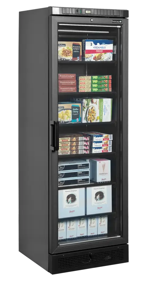 TEFCOLD UFSC371G Black Glass Door Display Freezer - Image 2