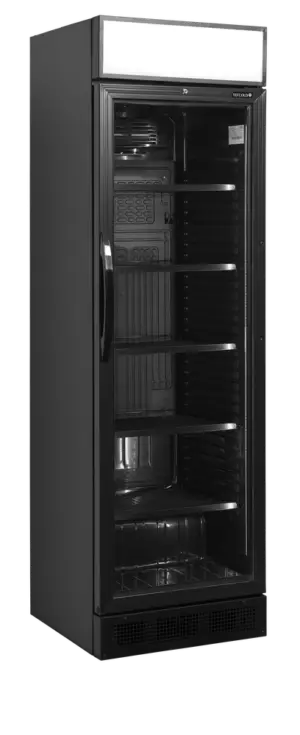 TEFCOLD CEV425CP BLACK Glass Door Merchandiser