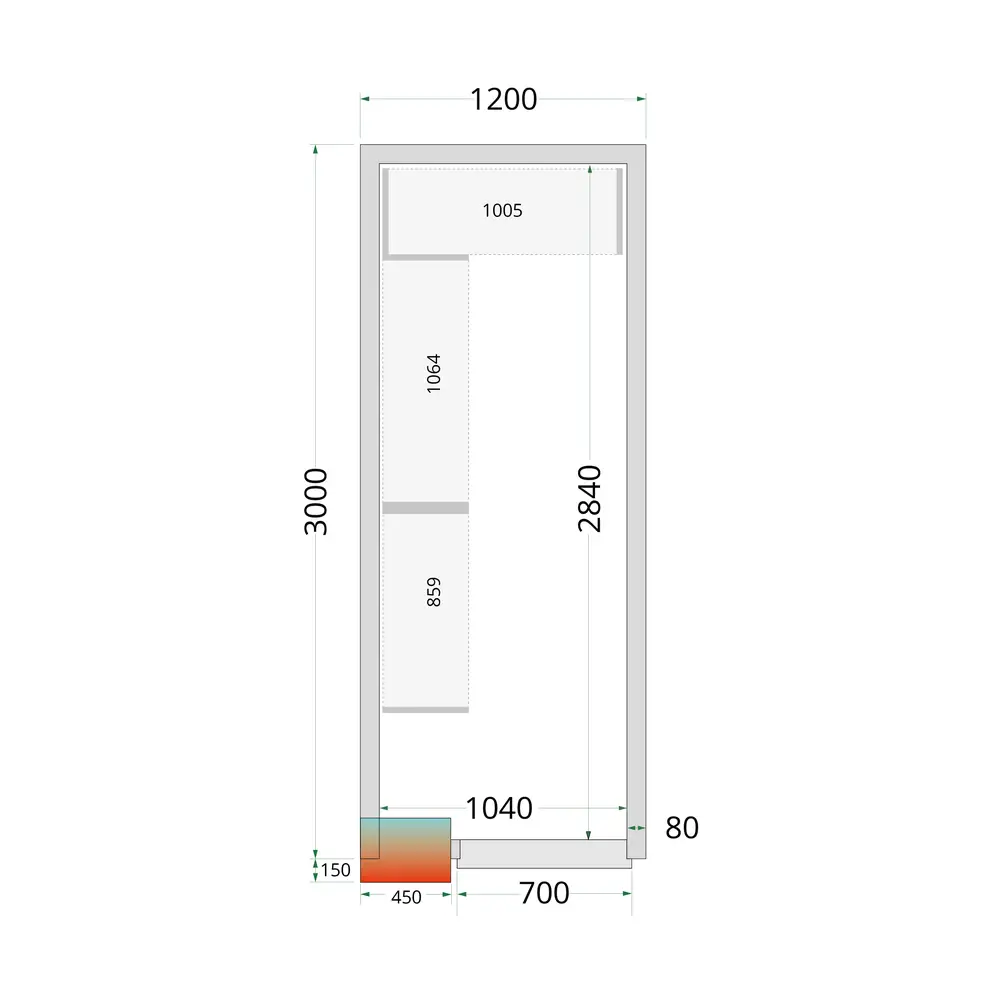 TEFCOLD Shelf Rack System Kit CRPF1230