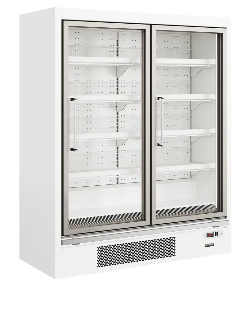 TEFCOLD Galaxy+ GPF2D White Glass Door Freezer