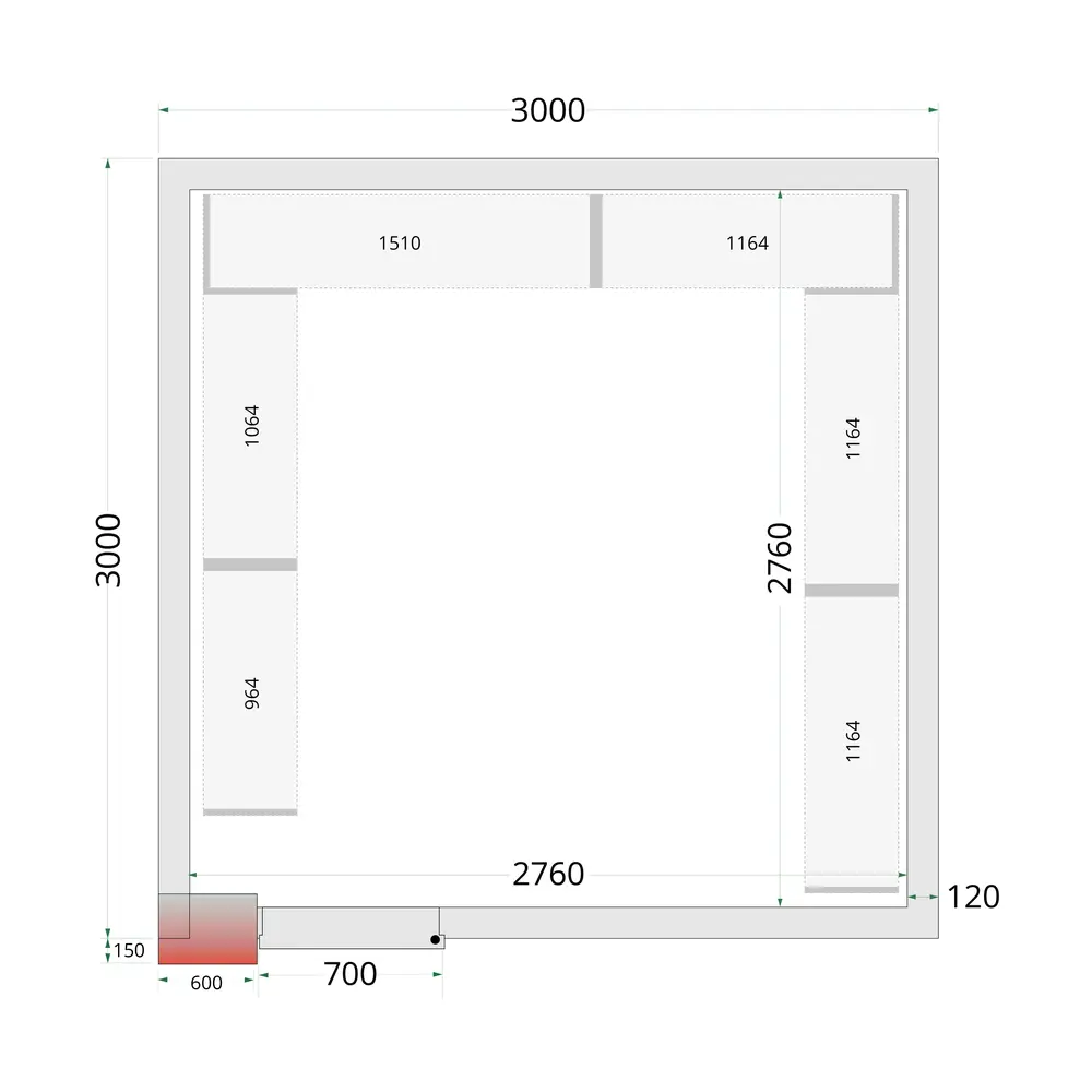 TEFCOLD Shelf Rack System Kit CRNF3030