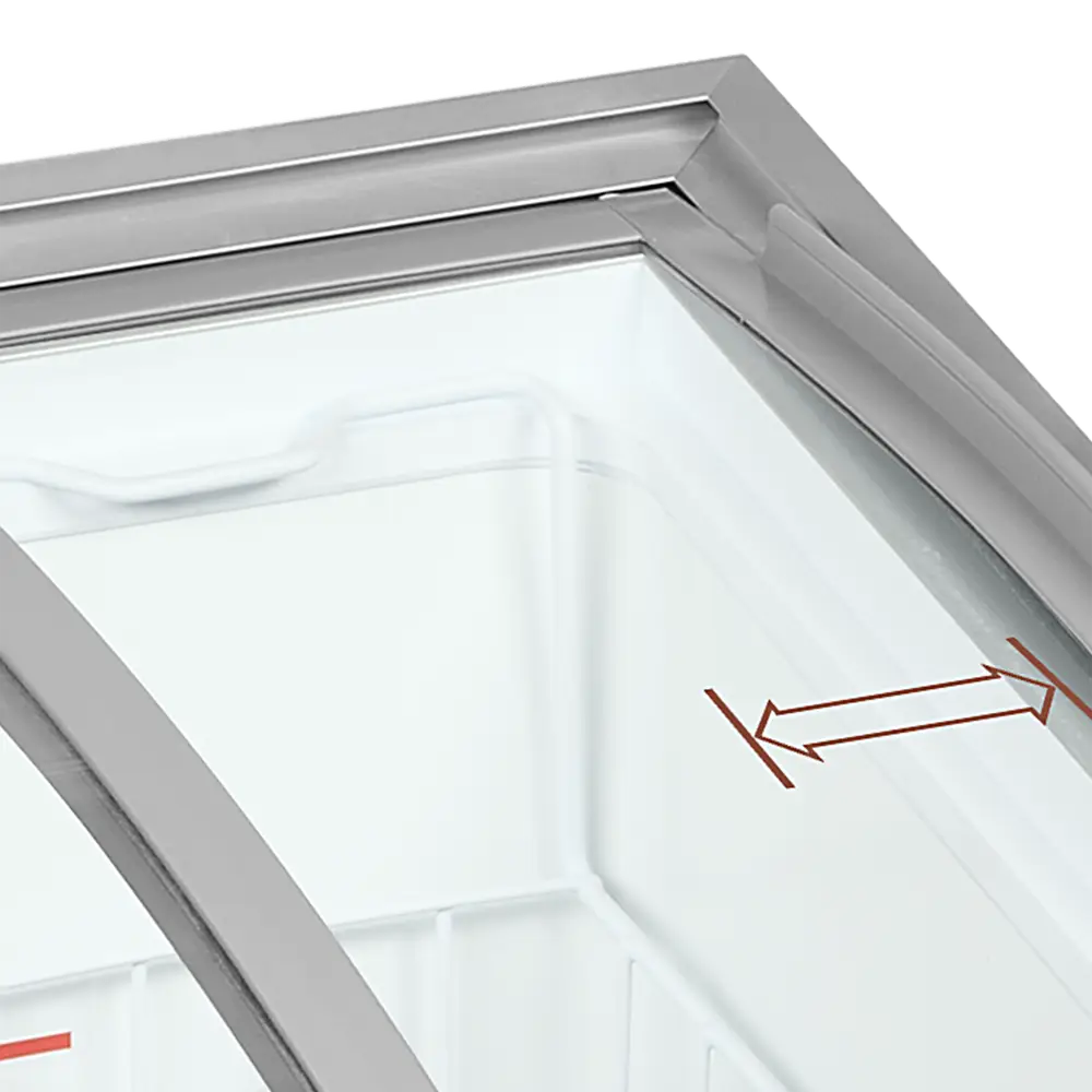 TEFCOLD IC102SCEB Sliding Curved Glass Lid Chest Freezer - Image 3
