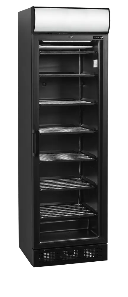 TEFCOLD UFSC371GCP Black Glass Door Freezer