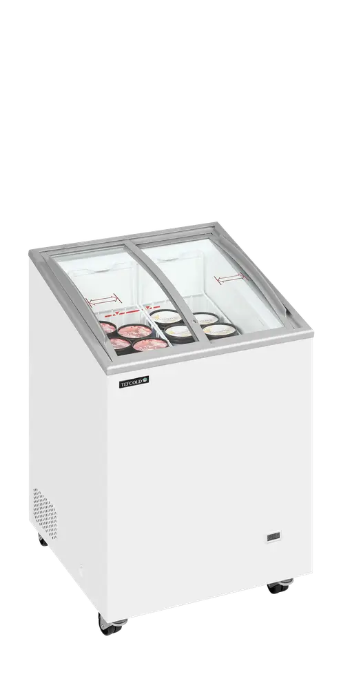 TEFCOLD IC102SCEB Sliding Curved Glass Lid Chest Freezer - Image 2