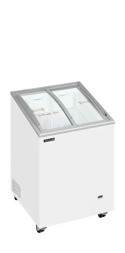 TEFCOLD IC102SCEB Sliding Curved Glass Lid Chest Freezer