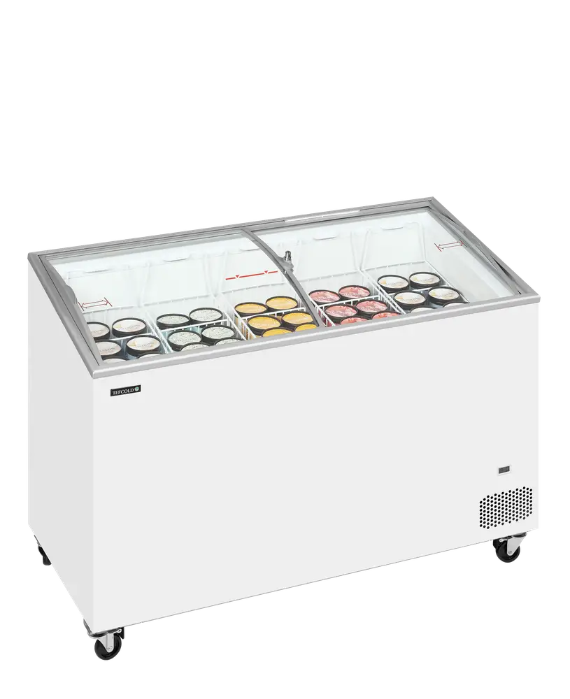 TEFCOLD IC401SCEB Sliding Curved Glass Lid Chest Freezer - Image 2