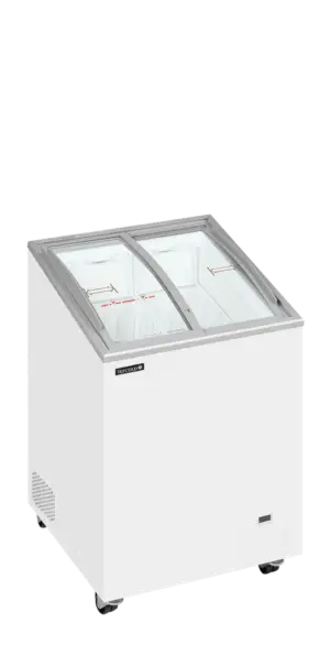 TEFCOLD IC101SCEB Sliding Curved Glass Lid Chest Freezer