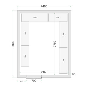 TEFCOLD Cold Room 120x150x220 Cold Room Panels