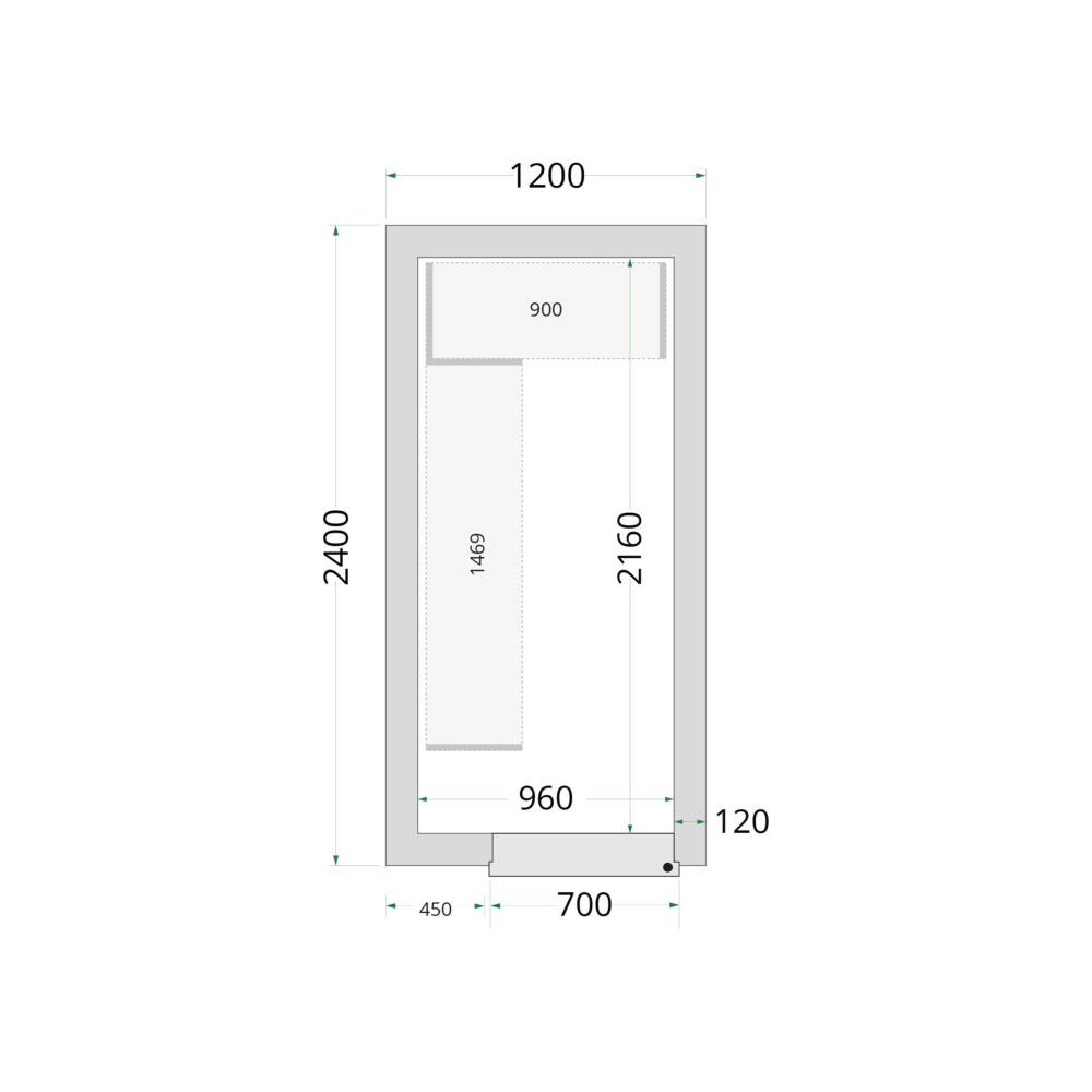 TEFCOLD Cold Room 120x240x220 Cold Room Panels