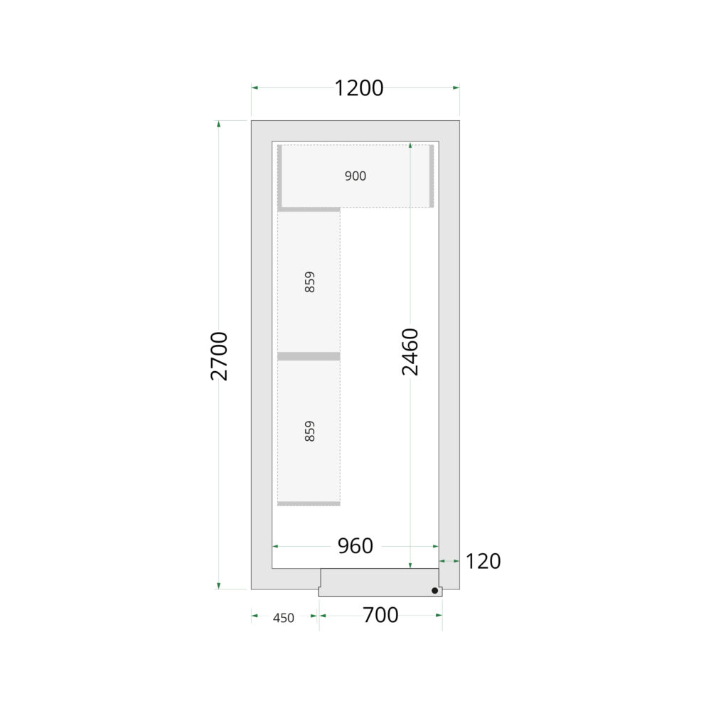 TEFCOLD Cold Room 120x270x220 Cold Room Panels