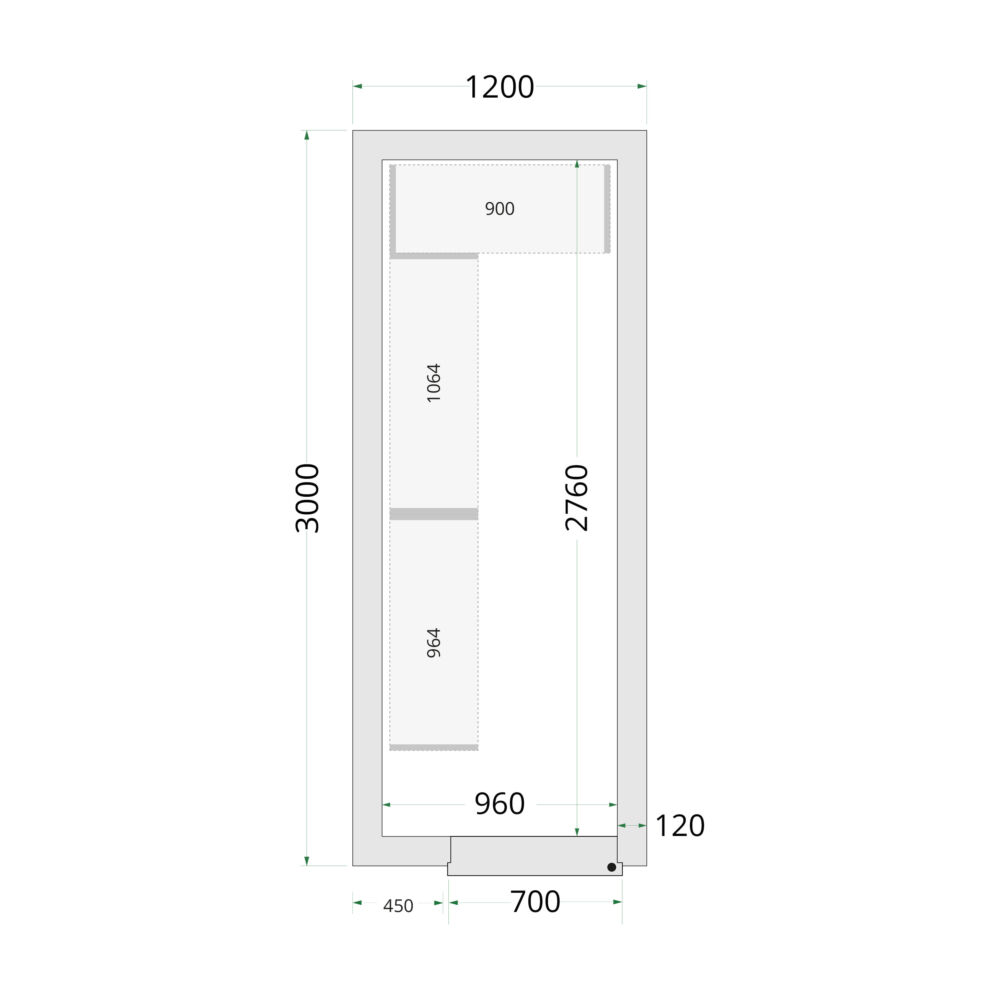 TEFCOLD Cold Room 120x300x220 Cold Room Panels