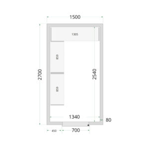 TEFCOLD Cold Room 150x270x220 Cold Room Panels