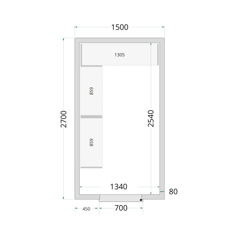 TEFCOLD Cold Room 150x270x220 Cold Room Panels