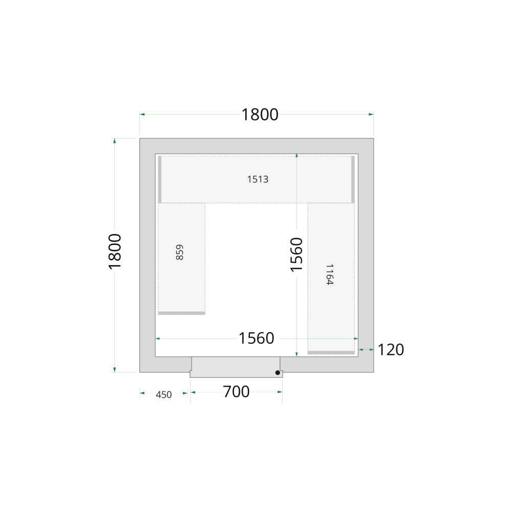 TEFCOLD Cold Room 180x180x220 Cold Room Panels
