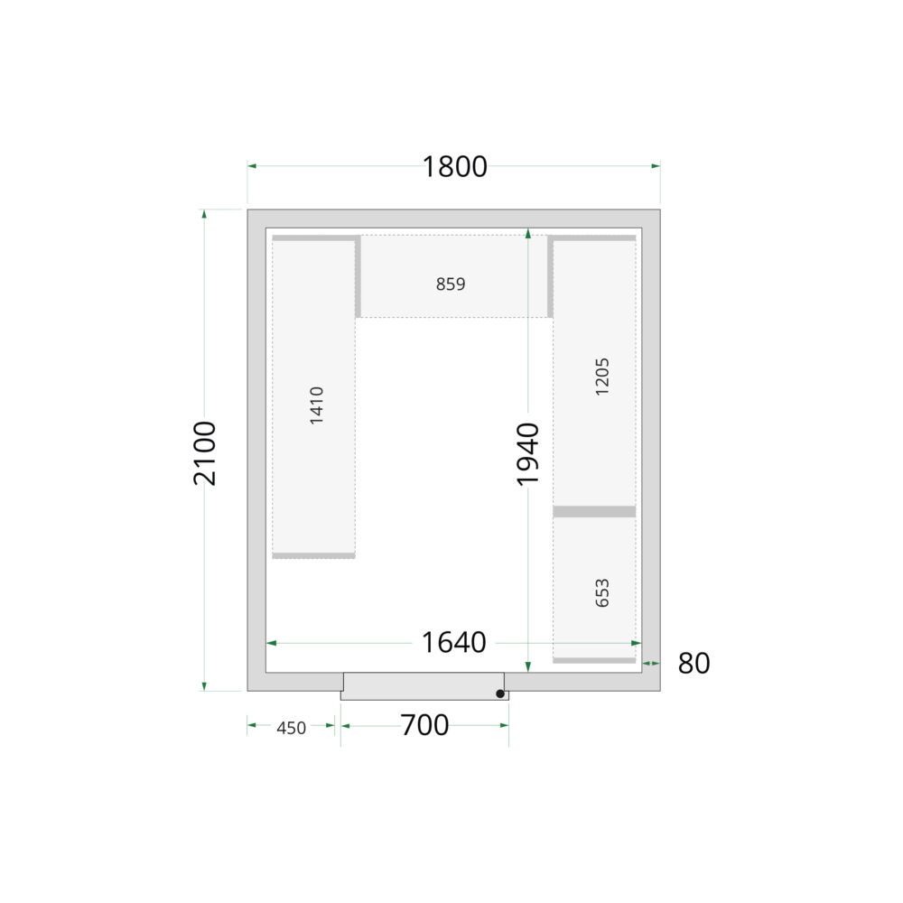 TEFCOLD Cold Room 180x210x220 Cold Room Panels