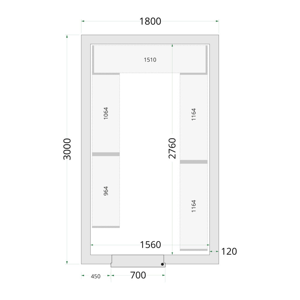 TEFCOLD Cold Room 180x300x220 Cold Room Panels