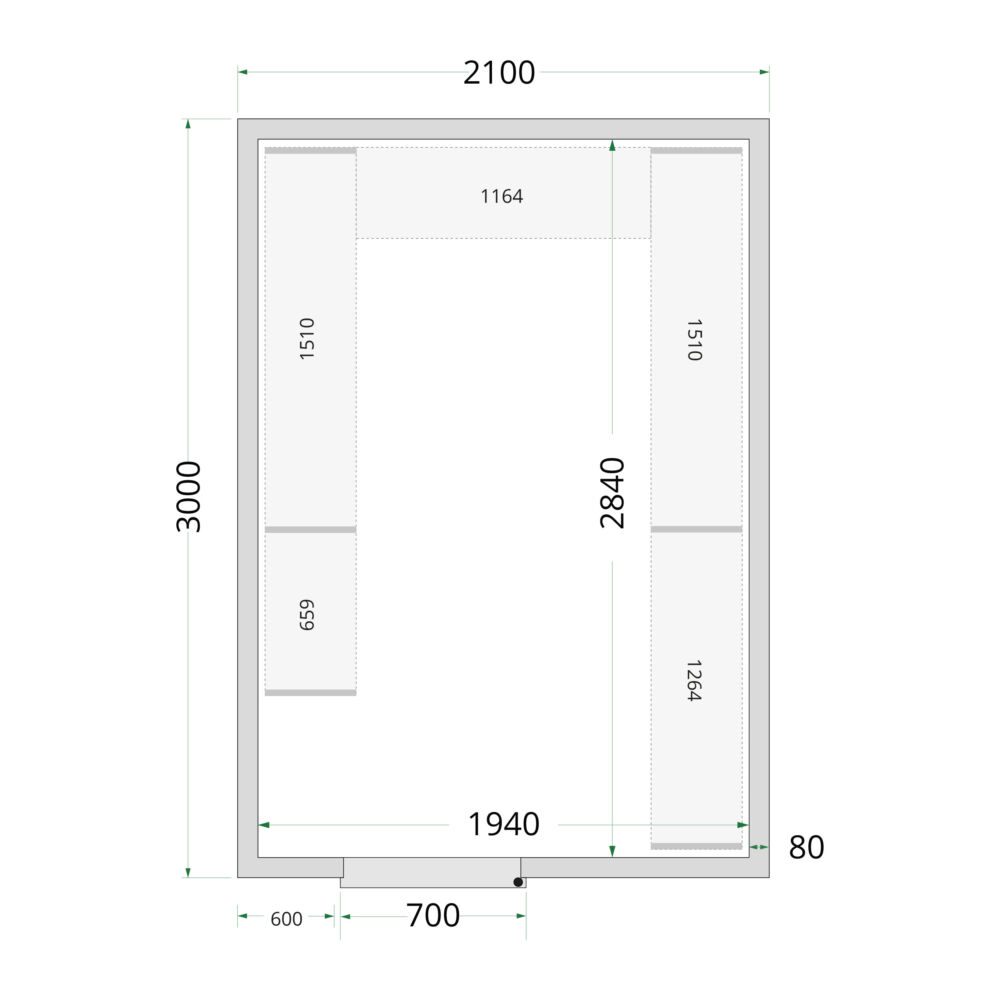 TEFCOLD Cold Room 210x300x220 Cold Room Panels