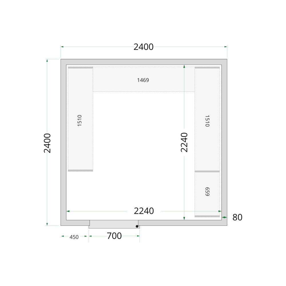 TEFCOLD Cold Room 240x240x220 Cold Room Panels