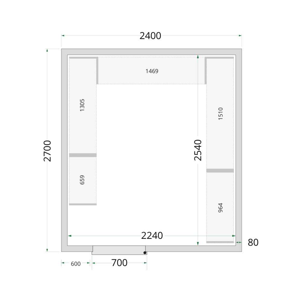 TEFCOLD Cold Room 240x270x220 Cold Room Panels