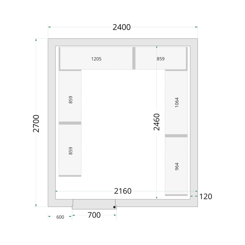TEFCOLD Cold Room 240x270x220 Cold Room Panels
