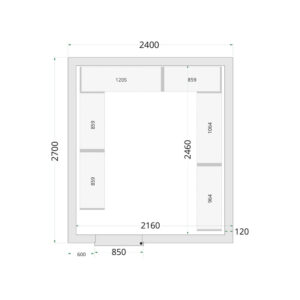 TEFCOLD Cold Room 240x270x220 WD Coldroom Panels 120 mm