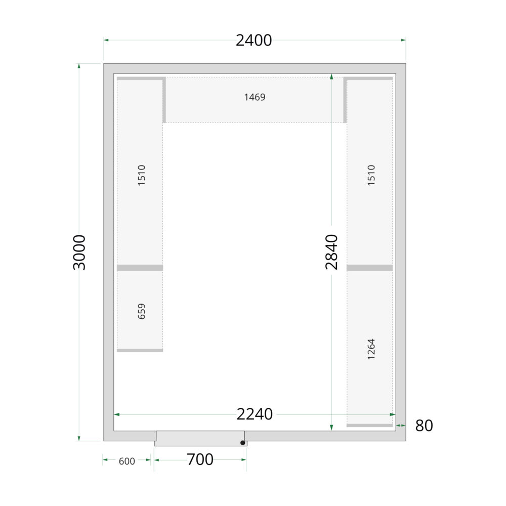 TEFCOLD Cold Room 240x300x220 Cold Room Panels