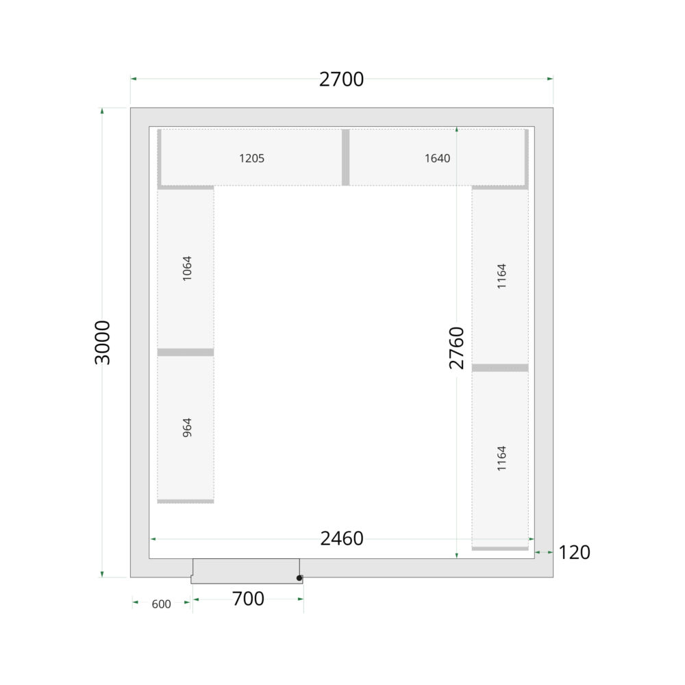 TEFCOLD Cold Room 270x300x220 Cold Room Panels