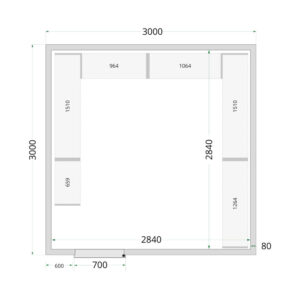 TEFCOLD Cold Room 300x300x220 Cold Room Panels
