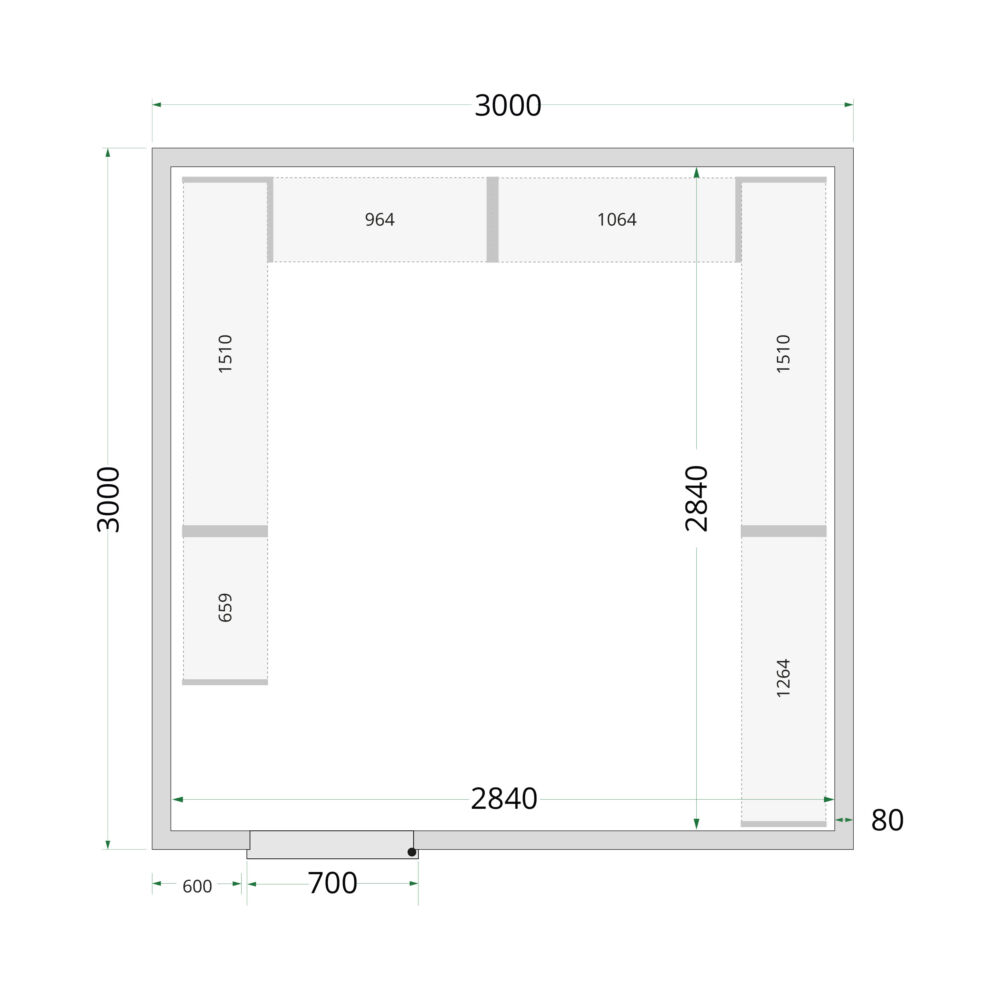 TEFCOLD Cold Room 300x300x220 Cold Room Panels