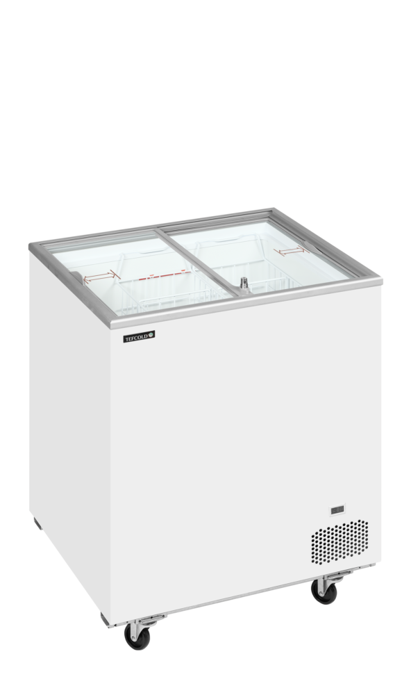 TEFCOLD IC201SC Sliding Flat Glass Lid Chest Freezer