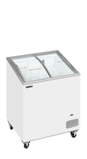 TEFCOLD IC202SCEB Sliding Curved Glass Lid Chest Freezer