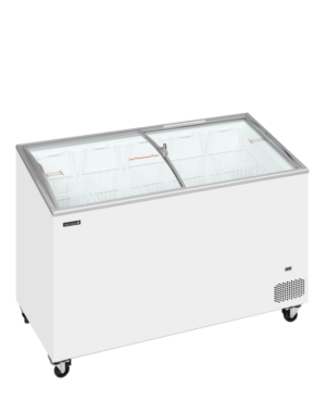 TEFCOLD IC402SCEB Sliding Curved Glass Lid Chest Freezer