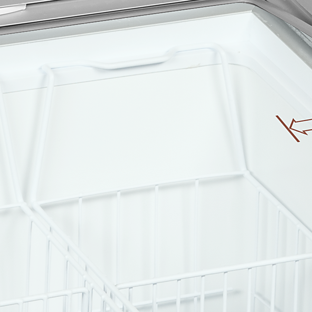 TEFCOLD IC501SCEB Sliding Curved Glass Lid Chest Freezer - Image 3