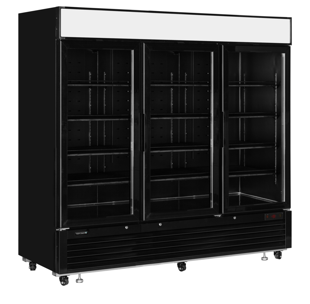 TEFCOLD LGF7500 Black Glass Door Display Freezer