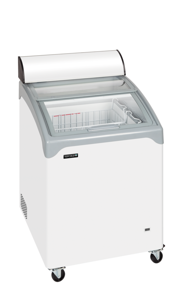TEFCOLD NIC101CP Sliding Curved Glass Lid Chest Freezer - Image 2