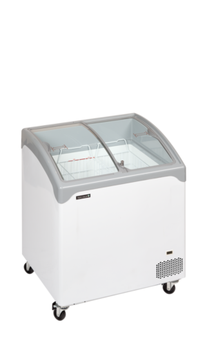 TEFCOLD NIC201SCEB Sliding Curved Glass Lid Chest Freezer