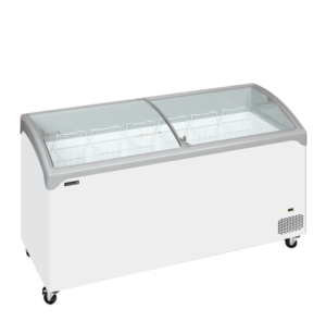 TEFCOLD NIC501SCEB Sliding Curved Glass Lid Chest Freezer