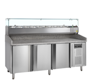 TEFCOLD PT1300 + GVC38-200 Pizza Table with Topping unit