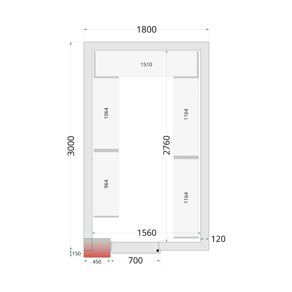 TEFCOLD Shelf Rack System Kit CRNF1830