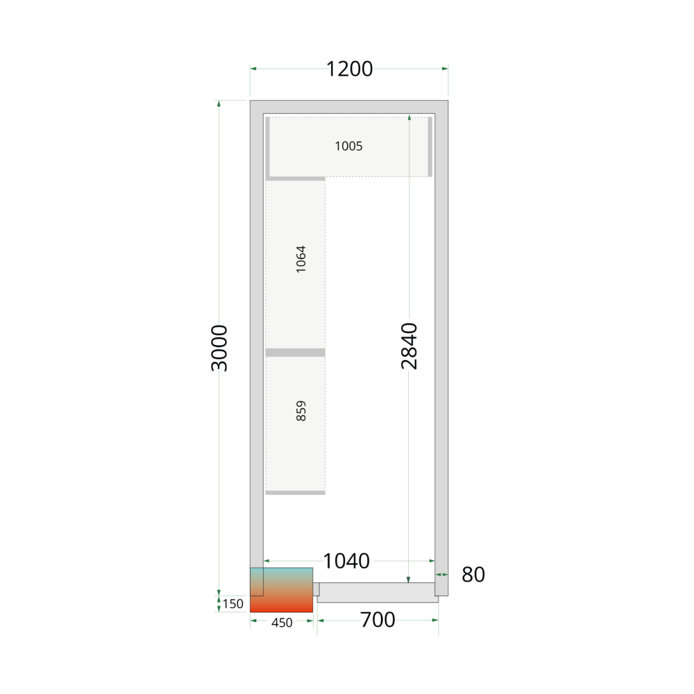 TEFCOLD Shelf Rack System Kit CRPF1230