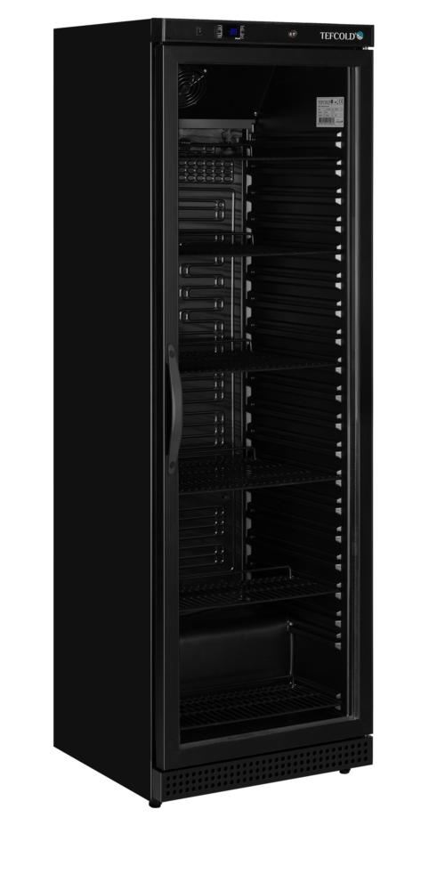 TEFCOLD UR400G BLACK Glass Door Merchandiser